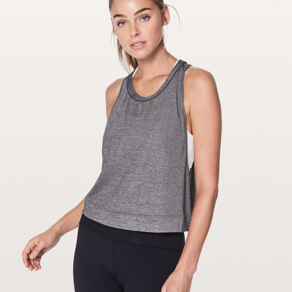 Lululemon Pace Perfect Tank Heathered Black / Black | 6 - Picture 2 of 7